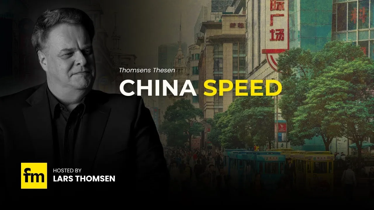Thumbnail “China Speed” in the fm design for the episode “Back from China”